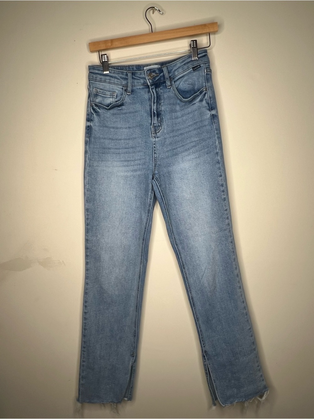 Cello Light Blue High-Rise Straight Jeans